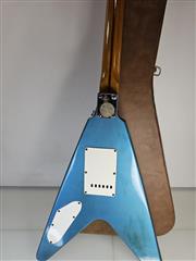 1980's Yakima Flying V 6 String Electric Guitar Blue with Case